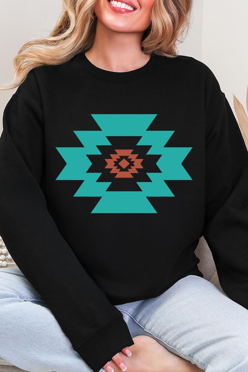 Punchy Aztec Ecosmart Crewneck Sweatshirt product image 3