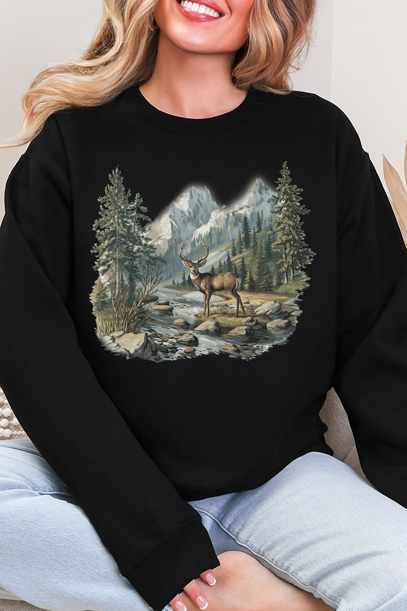 Alpine Deer Ecosmart Crewneck Sweatshirt product image 5