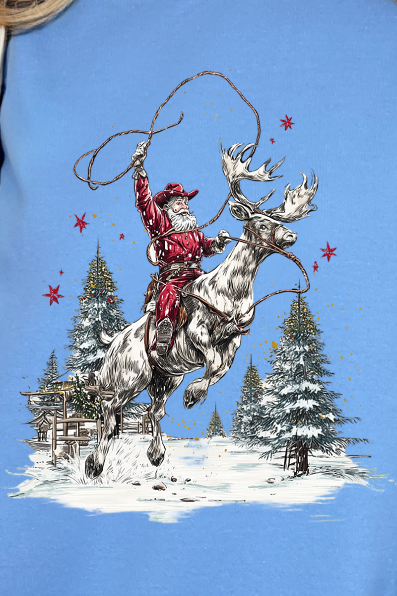 Retro Rodeo Santa Ecosmart Crewneck Sweatshirt product image 2