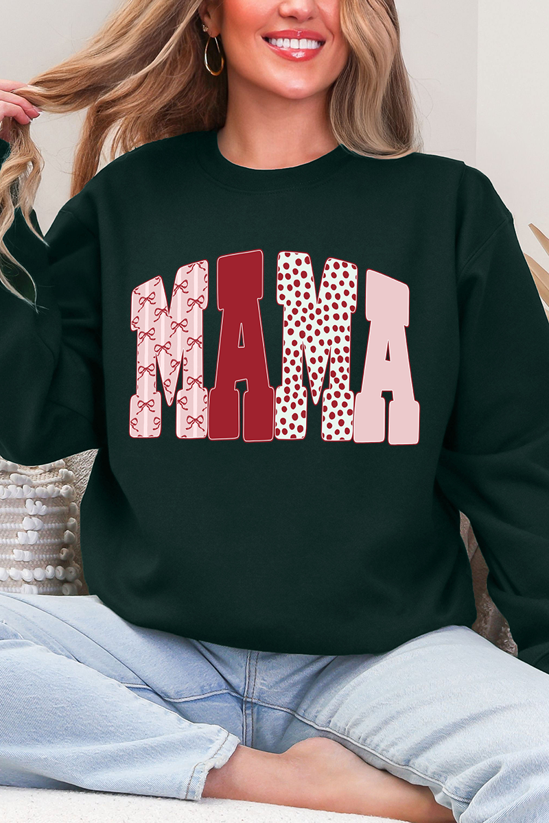 Blush And Bows Mama Ecosmart Crewneck Sweatshirt product image 4