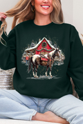 Snowy Stable Christmas Ecosmart Crewneck Sweatshirt product image 1