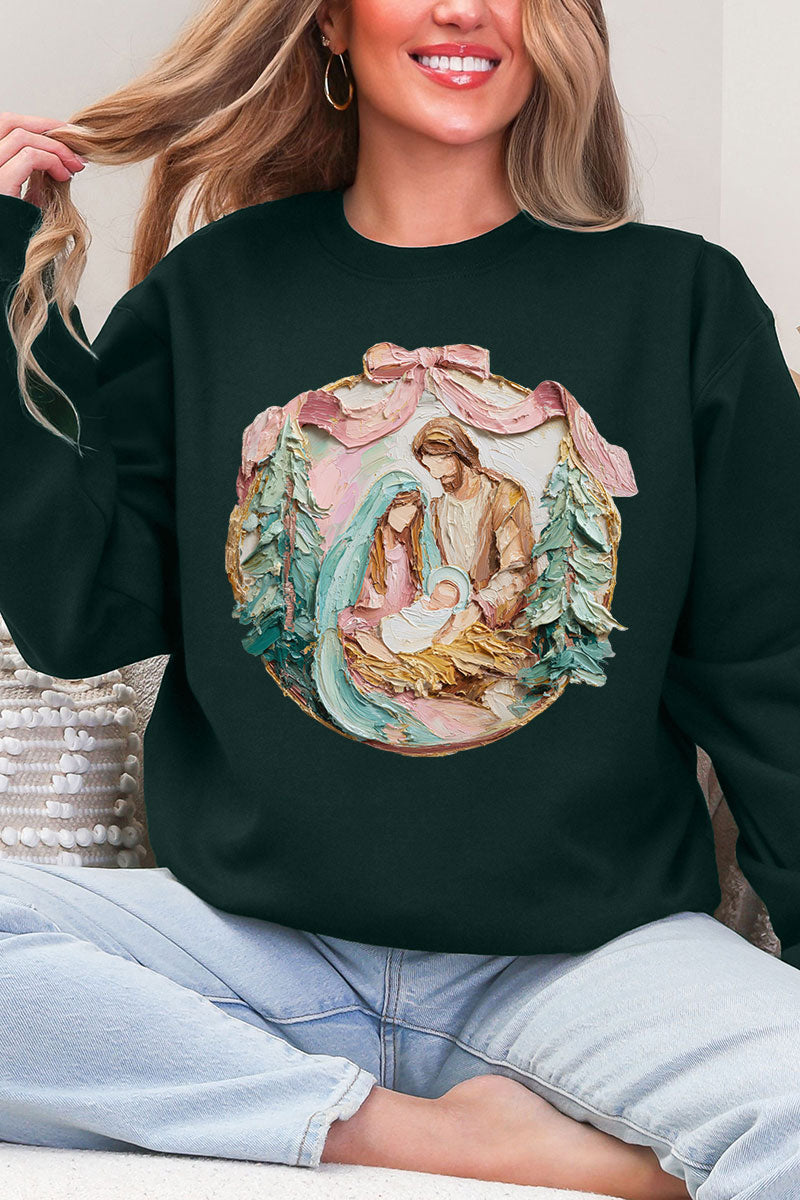 The Painted Baby Jesus Coquette Ecosmart Crewneck Sweatshirt product image 1