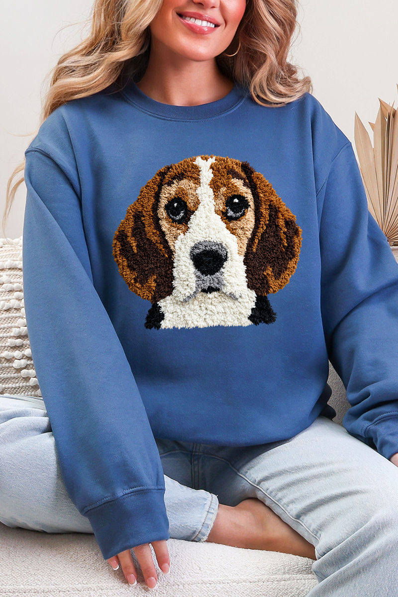 Faux Yarn Beagle Ecosmart Crewneck Sweatshirt product image 3