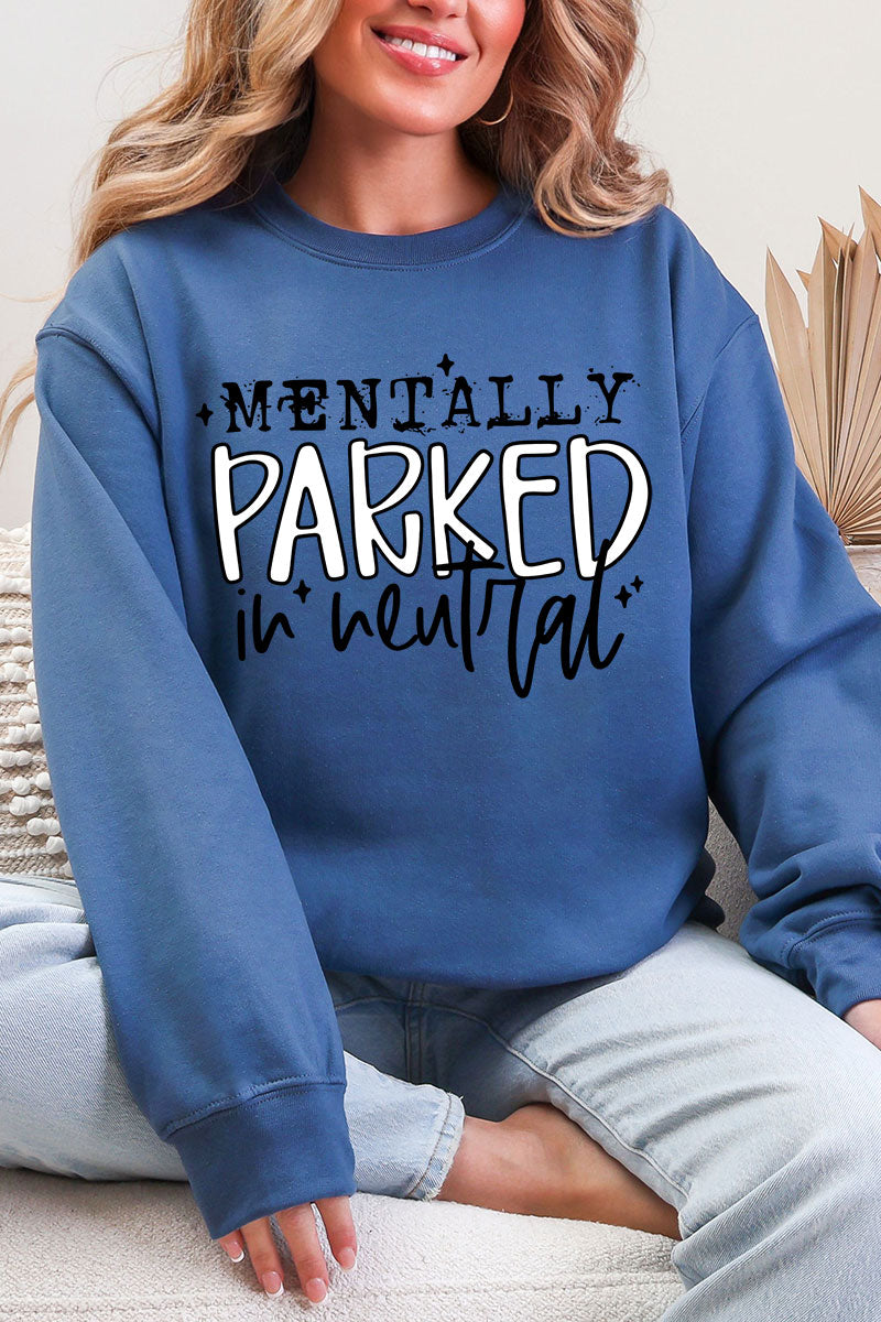 Mentally Parked Ecosmart Crewneck Sweatshirt product image 3