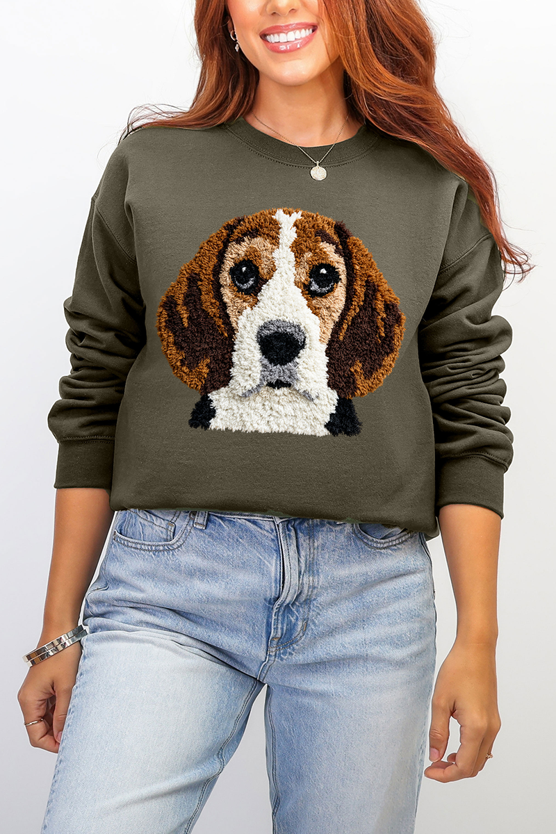 Faux Yarn Beagle Ecosmart Crewneck Sweatshirt product image 4
