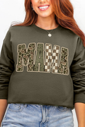 Camo Checkered Mama Ecosmart Crewneck Sweatshirt product image 1