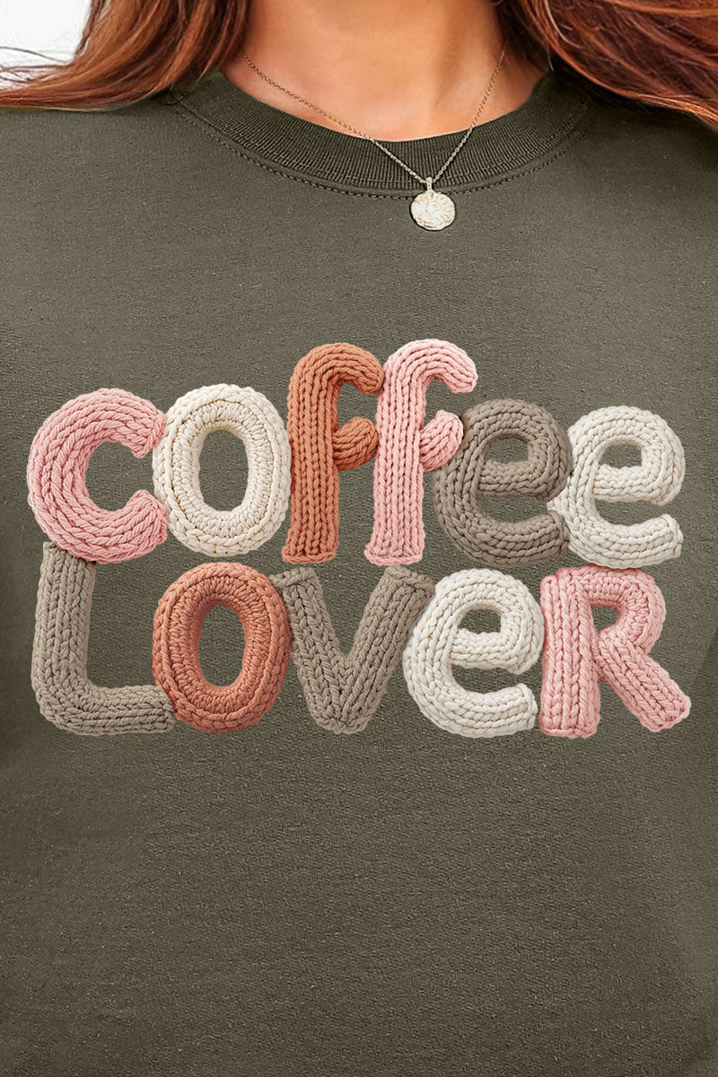 Faux Yarn Coffee Lover Ecosmart Crewneck Sweatshirt product image 2