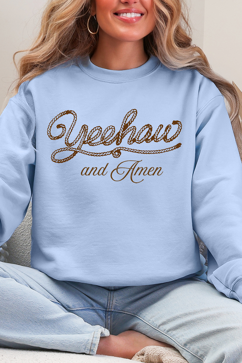 Yeehaw & Amen Ecosmart Crewneck Sweatshirt product image 4