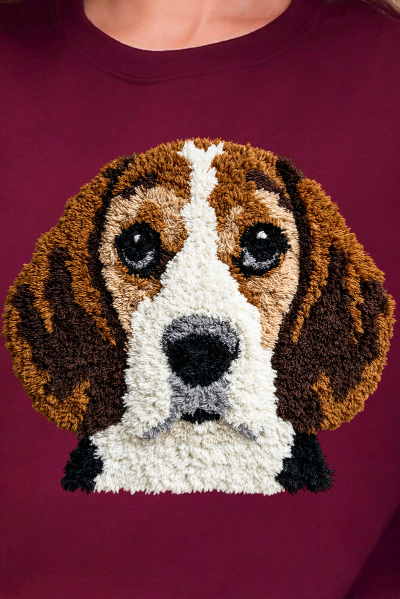Faux Yarn Beagle Ecosmart Crewneck Sweatshirt product image 2
