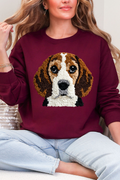 Faux Yarn Beagle Ecosmart Crewneck Sweatshirt product image 1