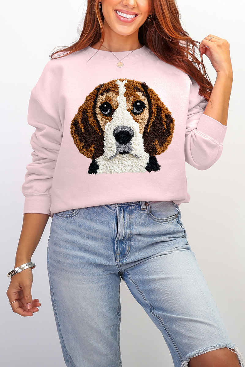 Faux Yarn Beagle Ecosmart Crewneck Sweatshirt product image 5