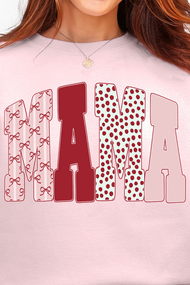 Blush And Bows Mama Ecosmart Crewneck Sweatshirt product image 2