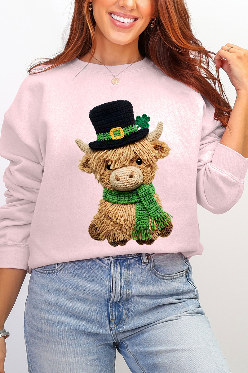 Shamrock & Moo Faux Yarn Ecosmart Crewneck Sweatshirt product image 3