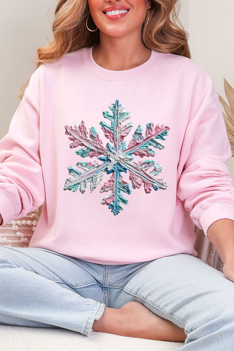 The Painted Snowflake Ecosmart Crewneck Sweatshirt product image 1