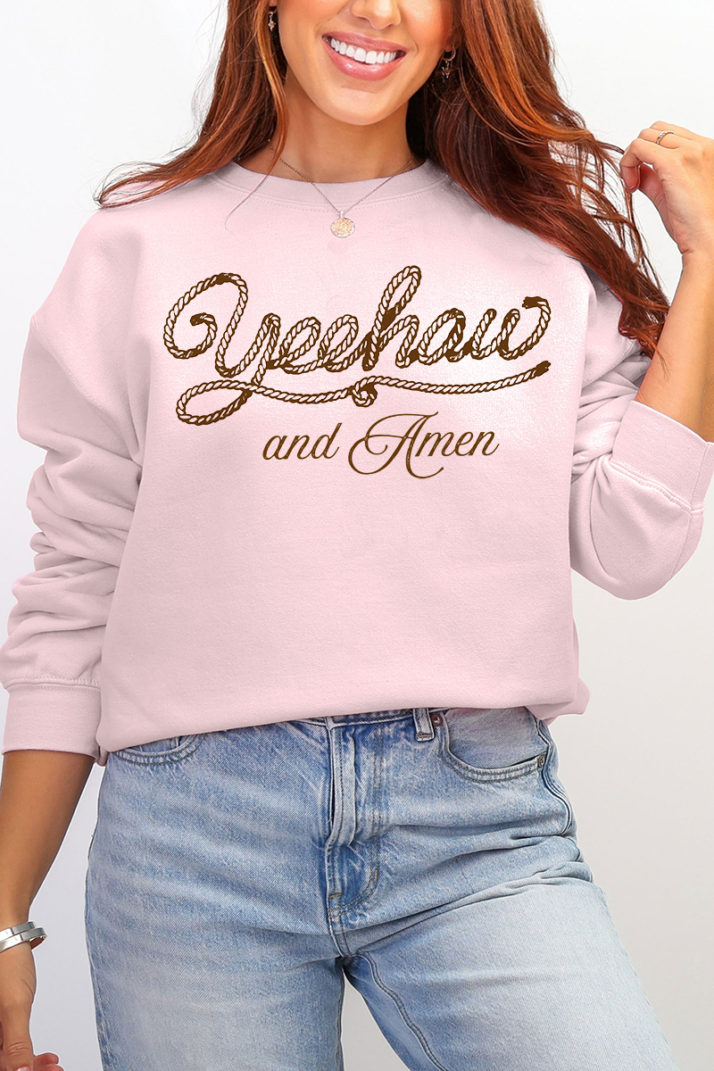 Yeehaw & Amen Ecosmart Crewneck Sweatshirt product image 1