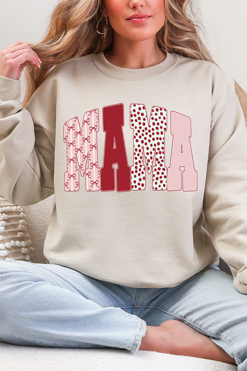 Blush And Bows Mama Ecosmart Crewneck Sweatshirt product image 5