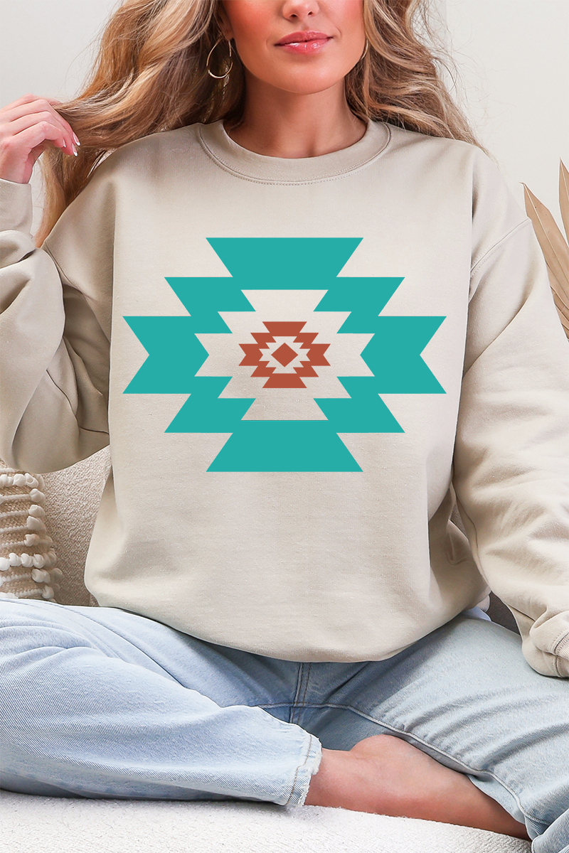 Punchy Aztec Ecosmart Crewneck Sweatshirt product image 4