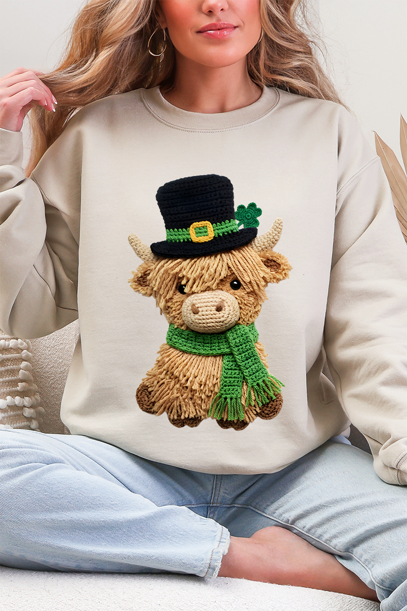 Shamrock & Moo Faux Yarn Ecosmart Crewneck Sweatshirt product image 4