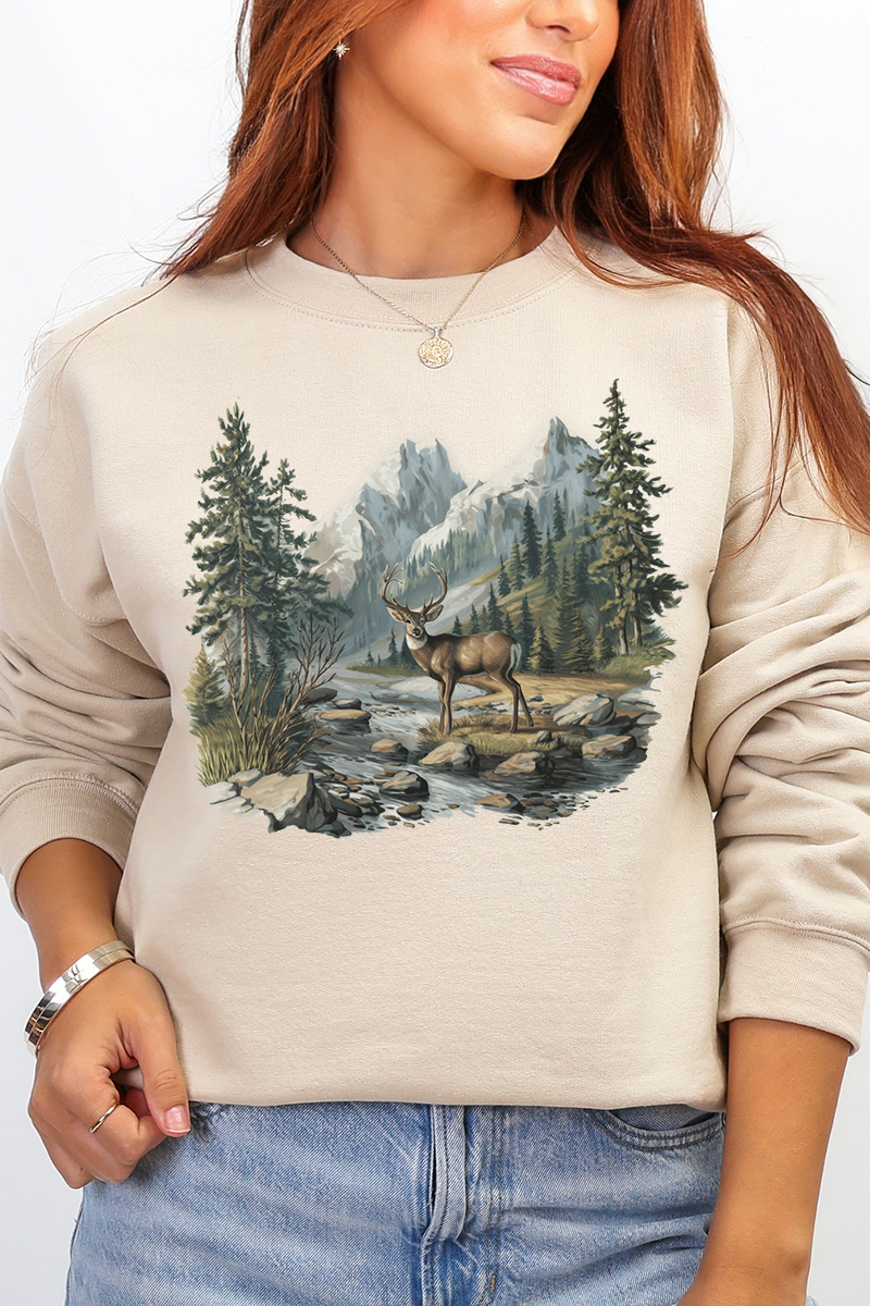 Alpine Deer Ecosmart Crewneck Sweatshirt product image 6