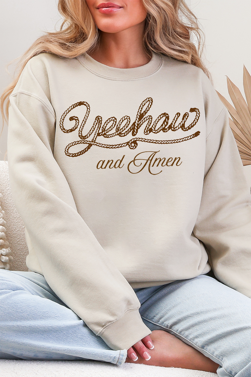 Yeehaw & Amen Ecosmart Crewneck Sweatshirt product image 5