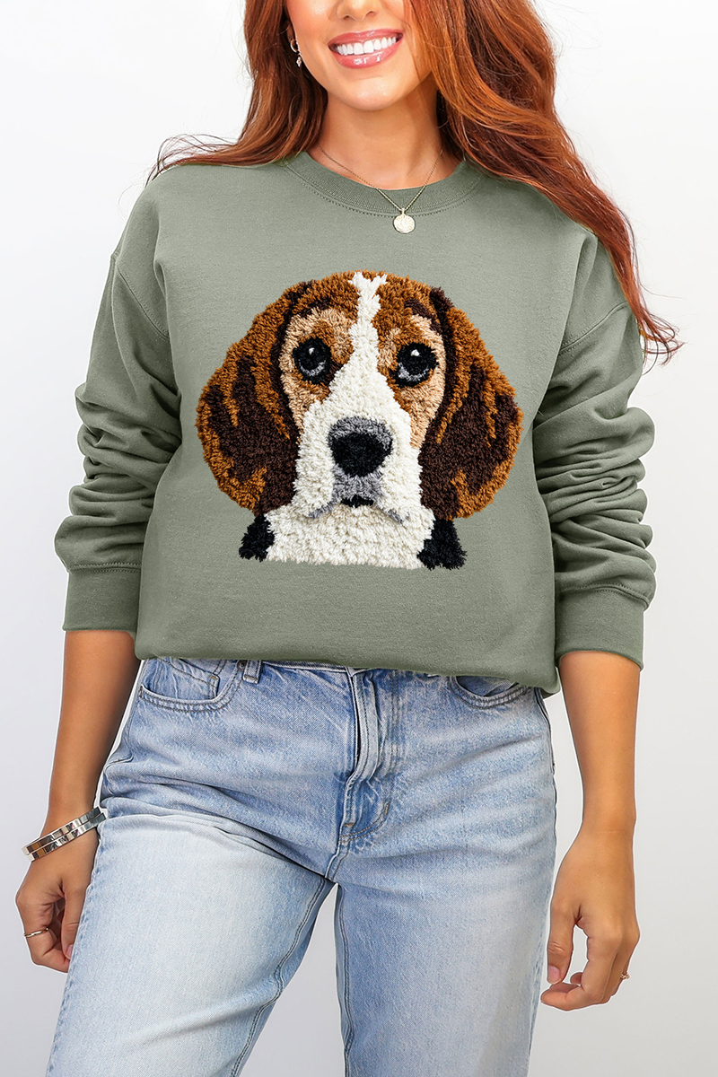 Faux Yarn Beagle Ecosmart Crewneck Sweatshirt product image 7