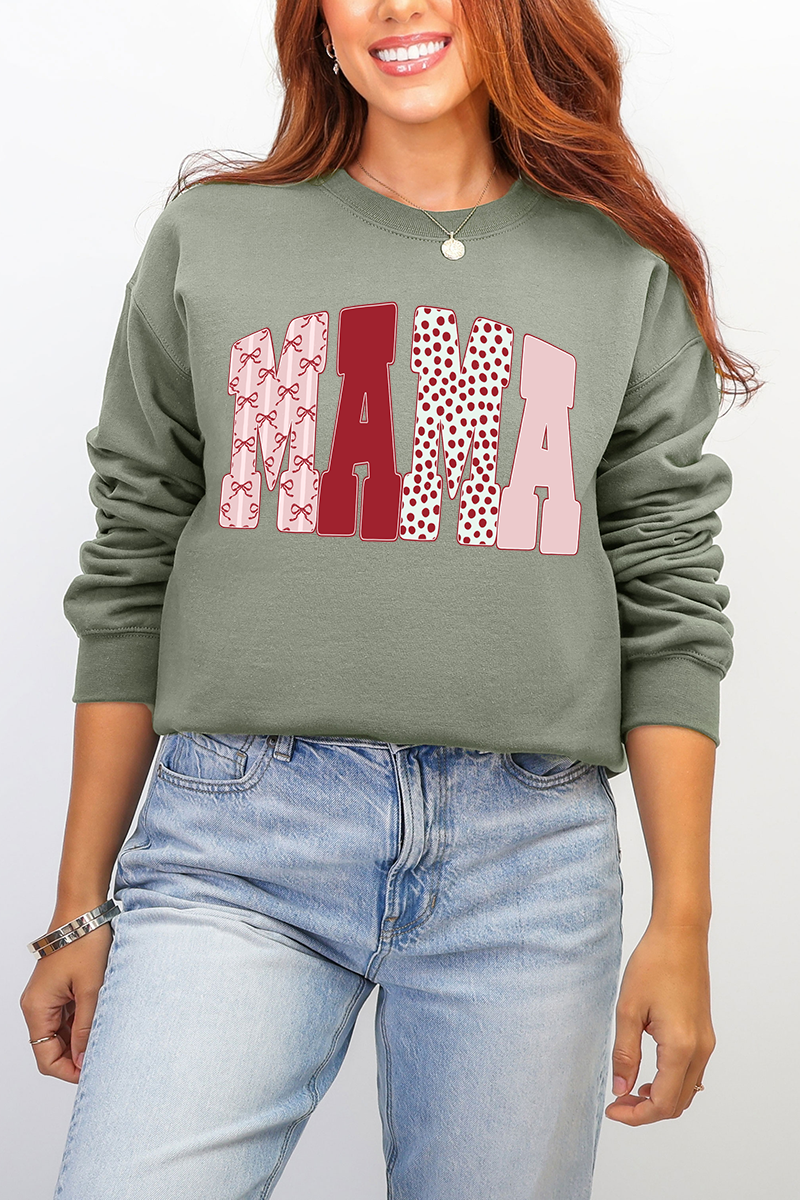Blush And Bows Mama Ecosmart Crewneck Sweatshirt product image 6