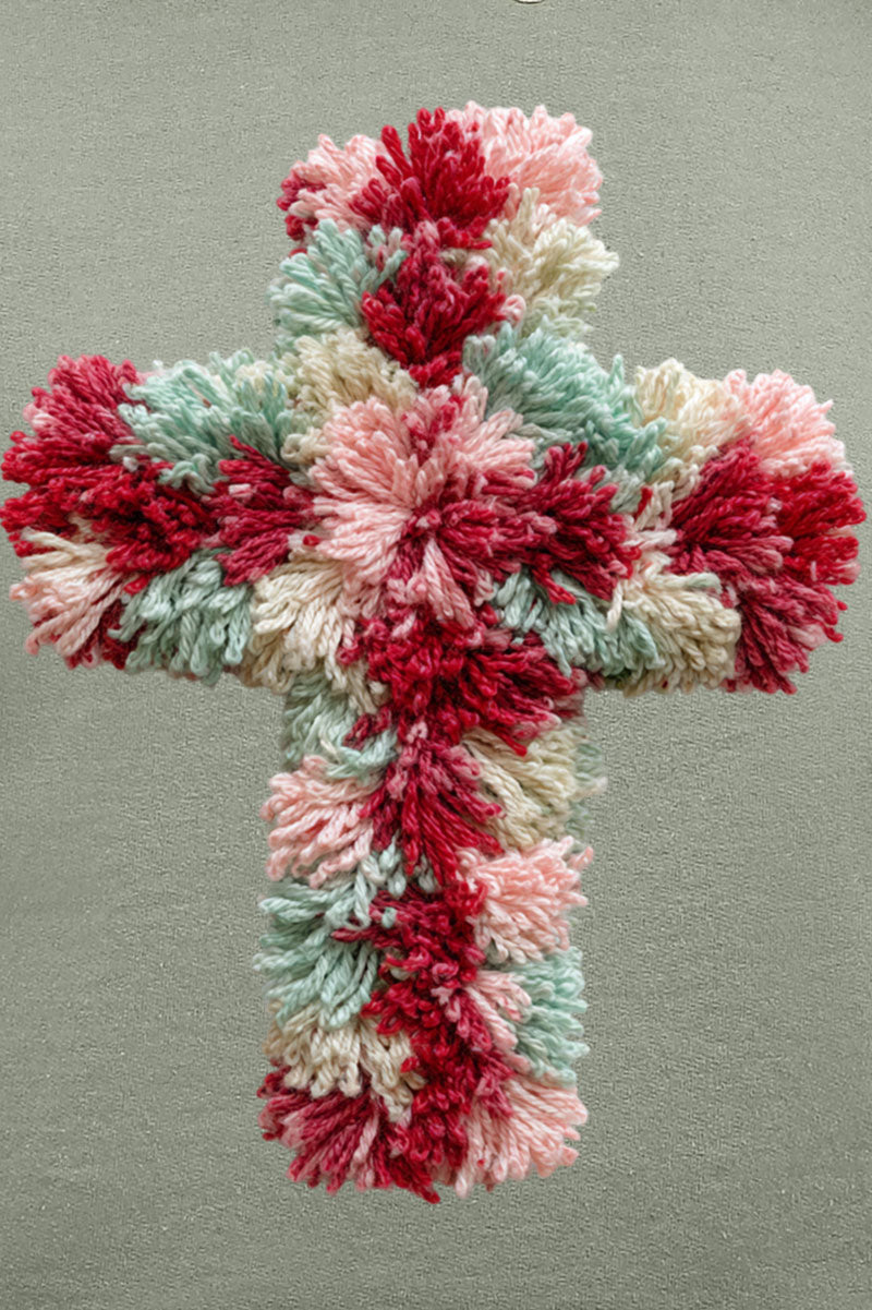 Faux Yarn Cross Ecosmart Crewneck Sweatshirt product image 2