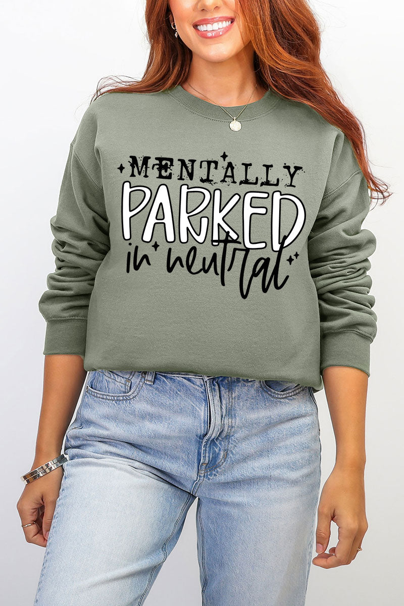 Mentally Parked Ecosmart Crewneck Sweatshirt product image 6