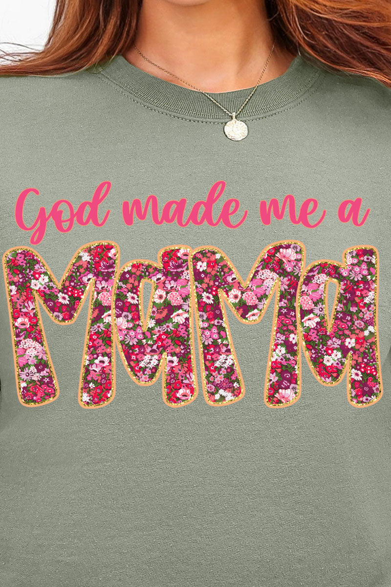Pink God Made Me A Mama Ecosmart Crewneck Sweatshirt product image 2