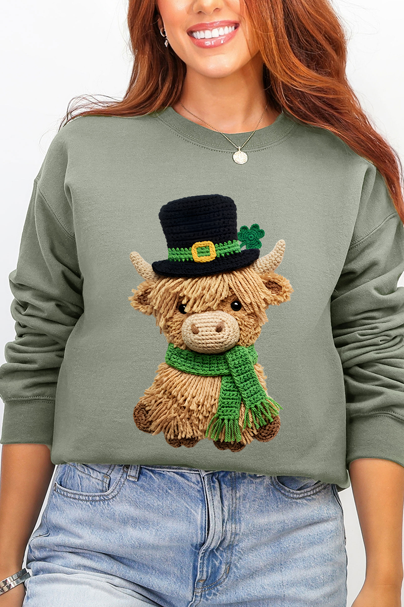 Shamrock & Moo Faux Yarn Ecosmart Crewneck Sweatshirt product image 5