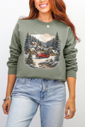 Snowfall On Main Street Ecosmart Crewneck Sweatshirt product image 1