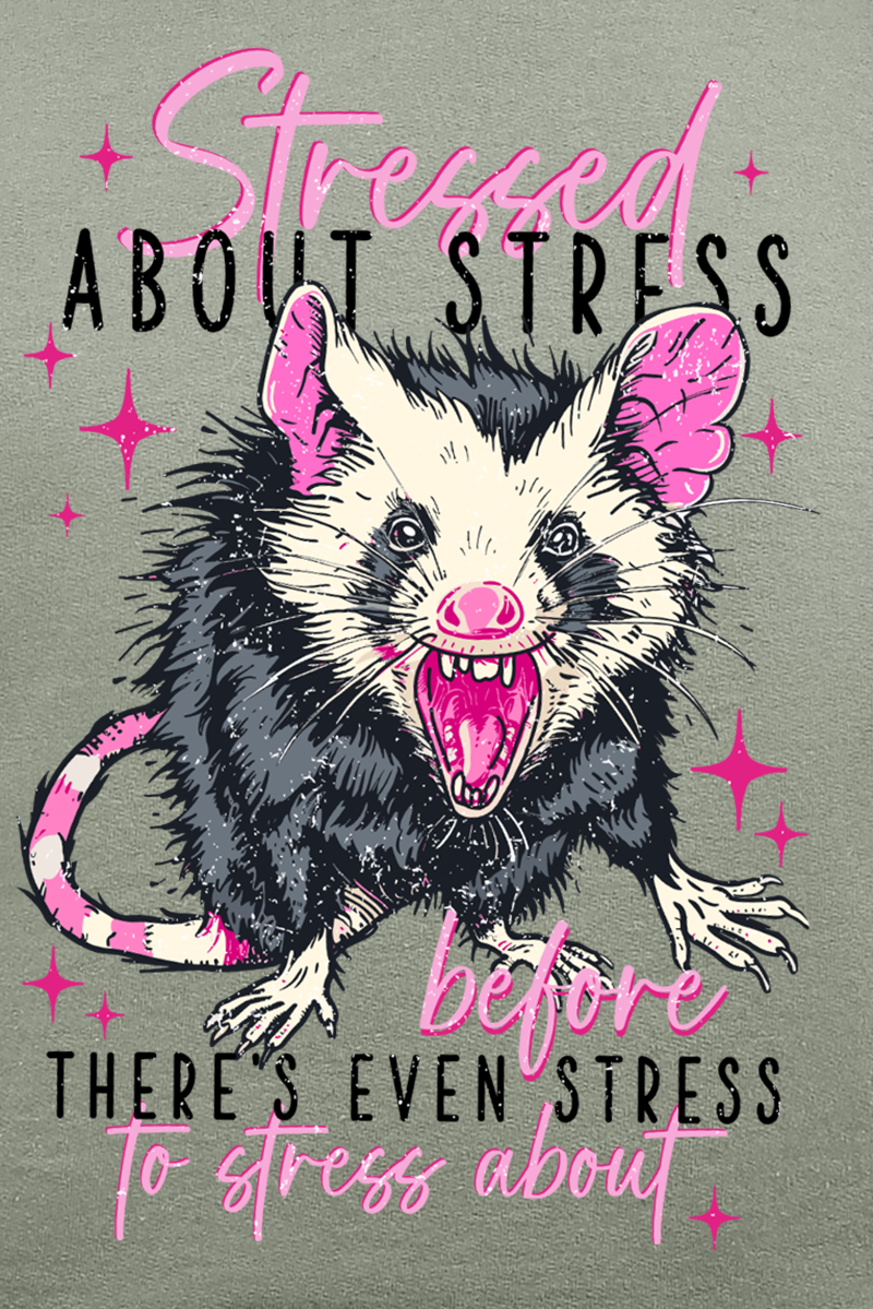 Stressed About Stress Ecosmart Crewneck Sweatshirt product image 2