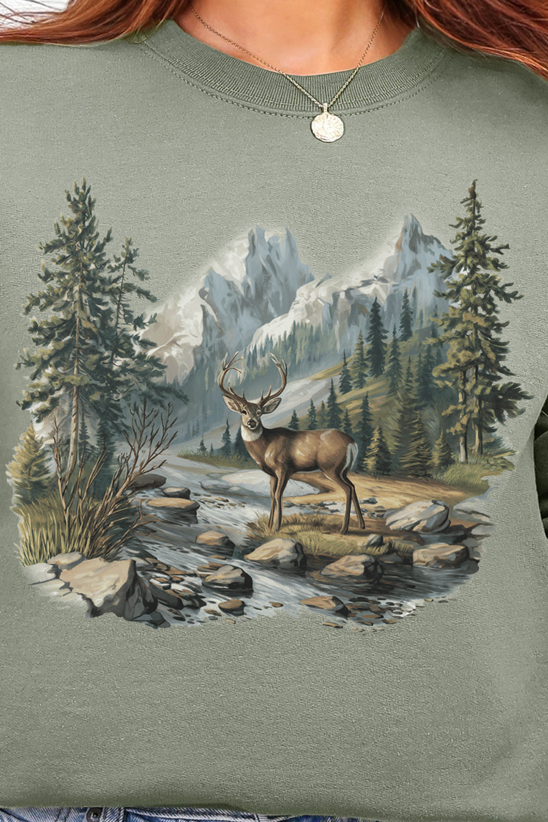 Alpine Deer Ecosmart Crewneck Sweatshirt product image 2