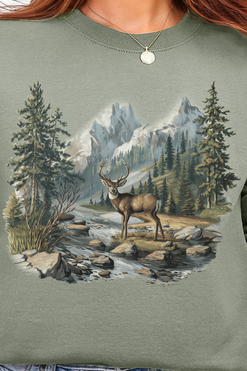 Alpine Deer Ecosmart Crewneck Sweatshirt product image 2