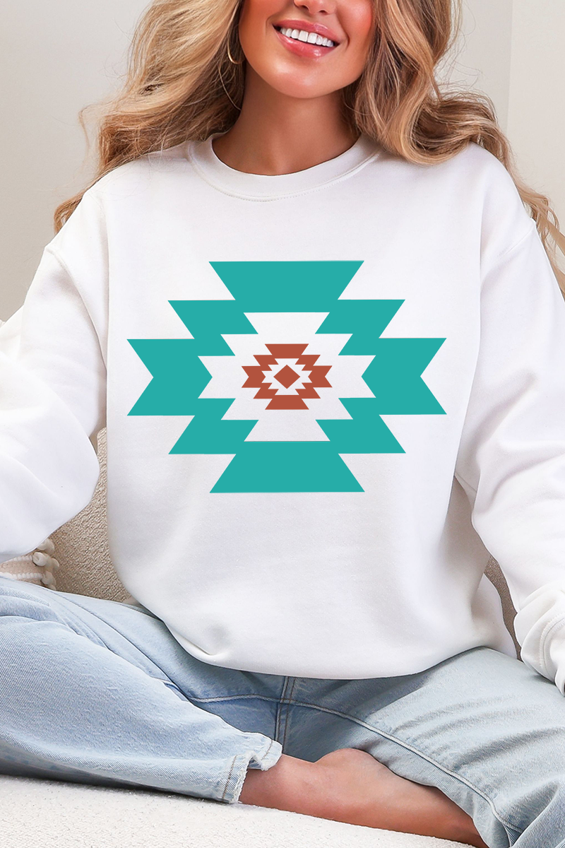 Punchy Aztec Ecosmart Crewneck Sweatshirt product image 5