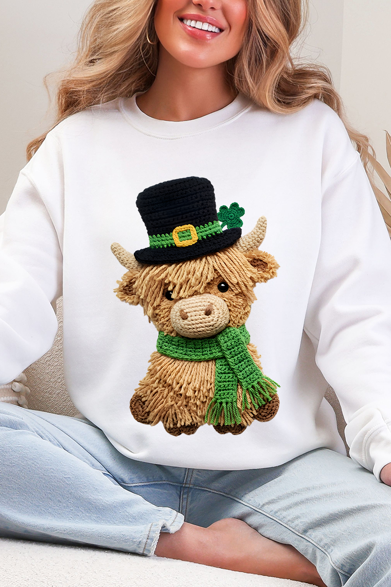 Shamrock & Moo Faux Yarn Ecosmart Crewneck Sweatshirt product image 1