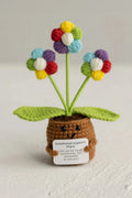 Crochet Emotional Support Flower Pot in Coffee