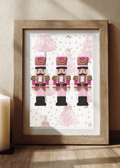 Pinkmas Trees Faux Yarn Holiday Guard Ready To Frame Canvas Print