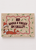 Personalized Merry Little Elf Message Stretched Canvas Print *Customize with Children and Elf Names