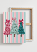 Sweet Stripes The Painted Trio Trees Stretched Canvas Print