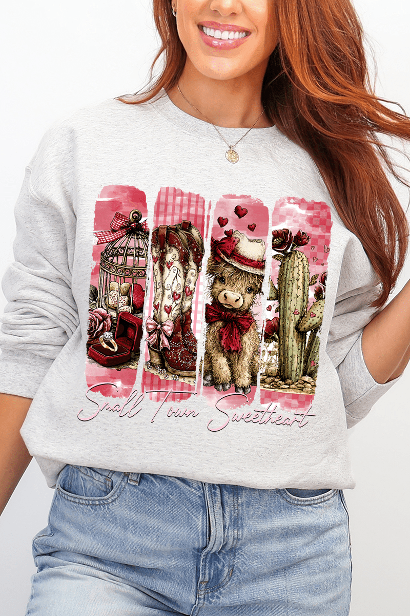 Small Town Sweetheart Ecosmart Crewneck Sweatshirt product image 3