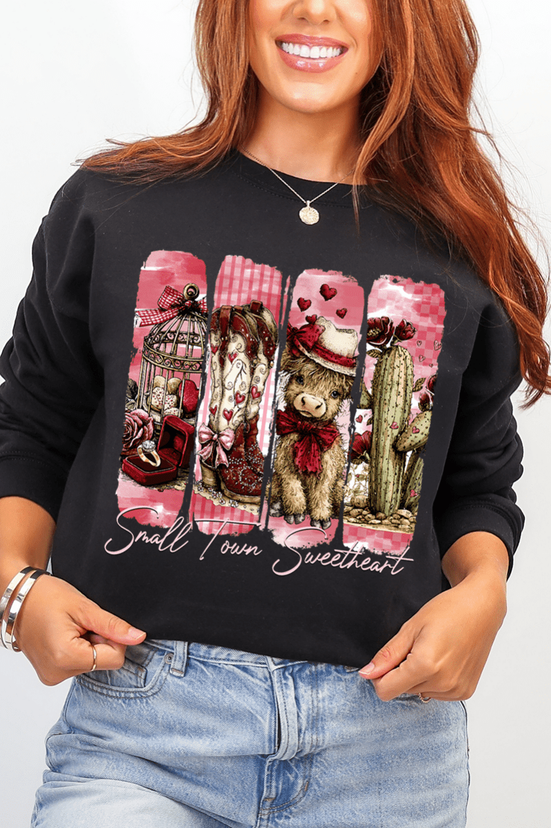 Small Town Sweetheart Ecosmart Crewneck Sweatshirt product image 4