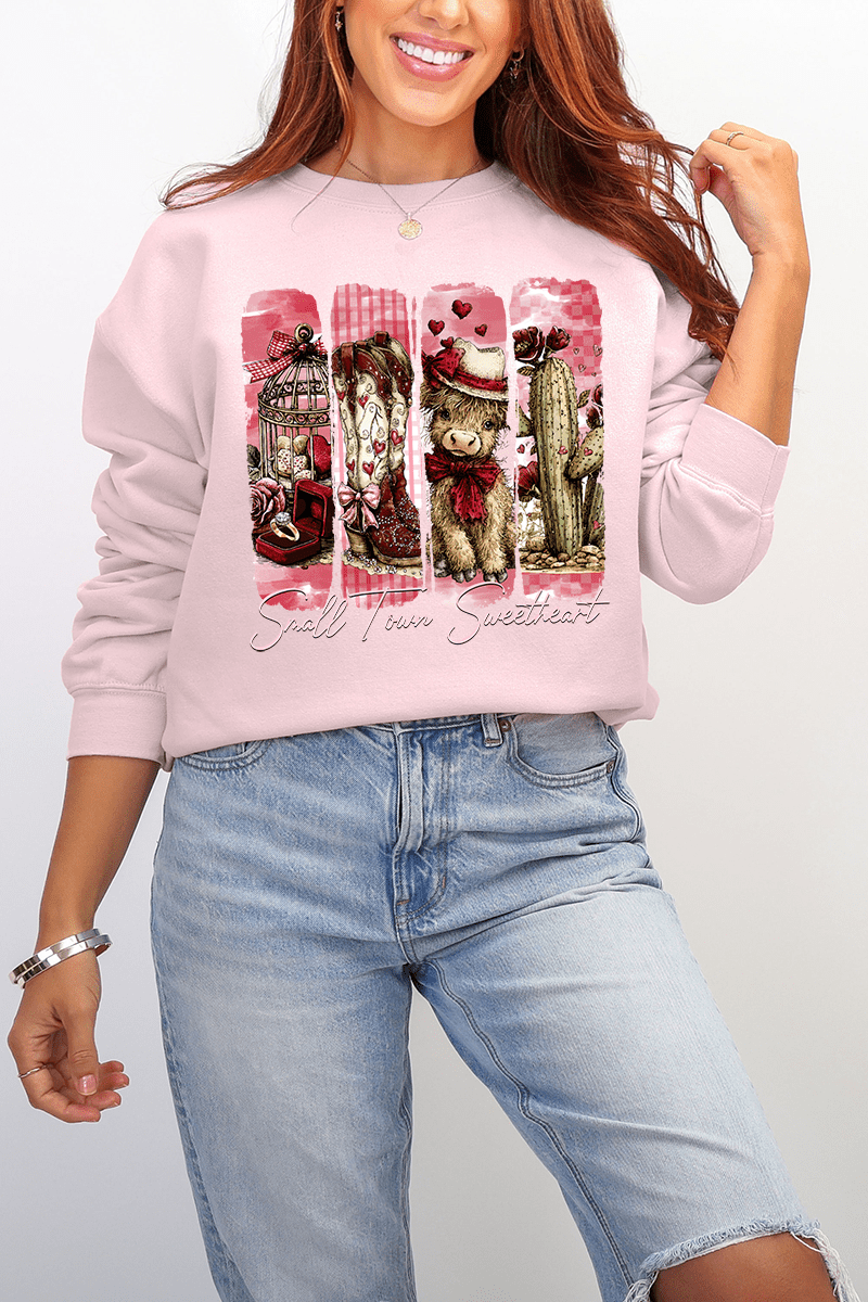 Small Town Sweetheart Ecosmart Crewneck Sweatshirt product image 5