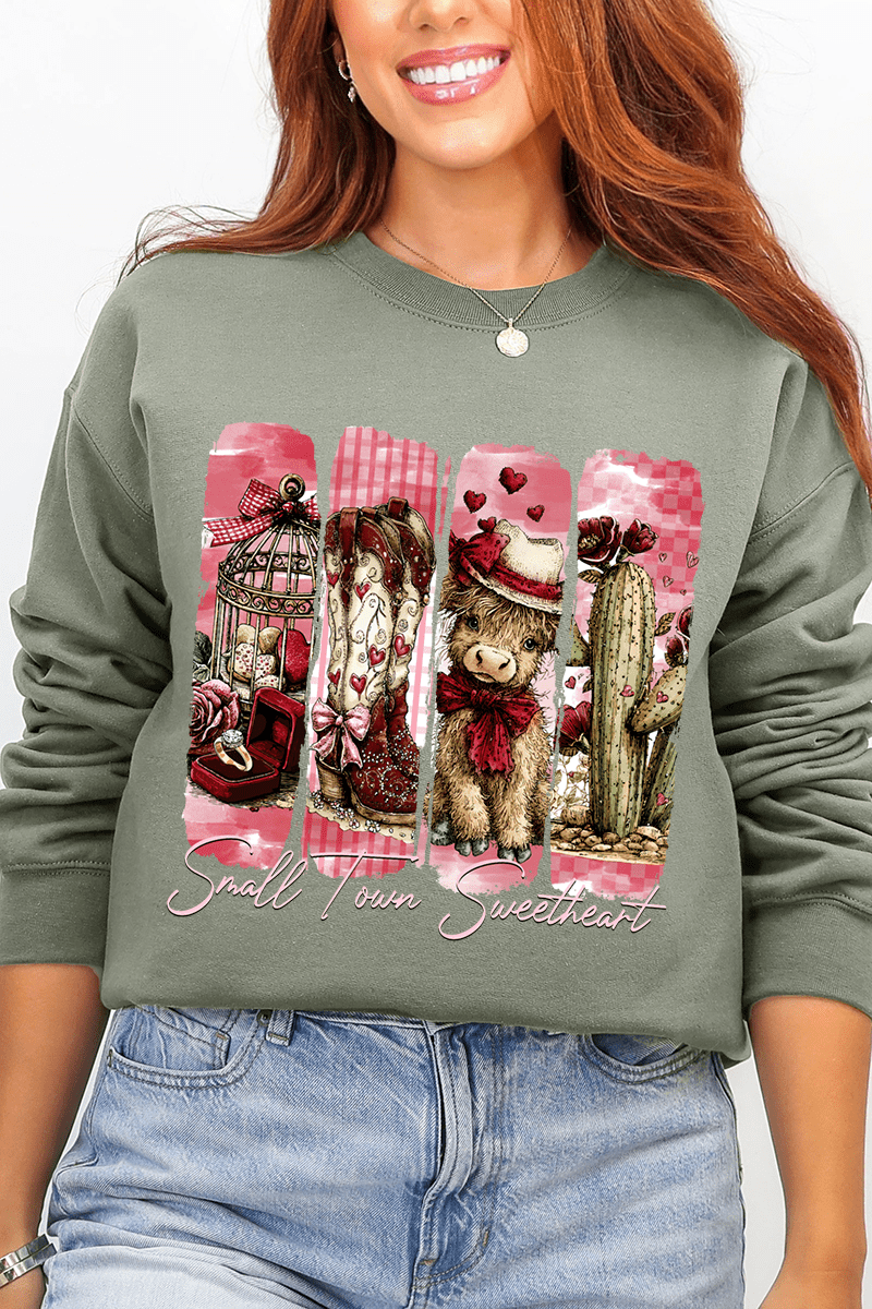 Small Town Sweetheart Ecosmart Crewneck Sweatshirt product image 1